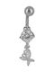 Mertzios.gr Bauchnabelpiercing aus Stahl Silber