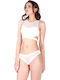 CottonHill Set de Lenjerie Bralette cu Slip White