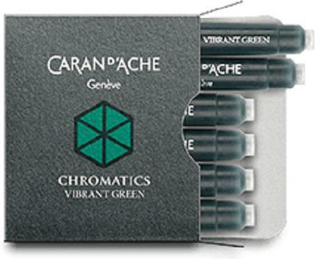 Caran D'ache 6 Ανταλλακτικά Μελάνια για Πένα Πράσινα