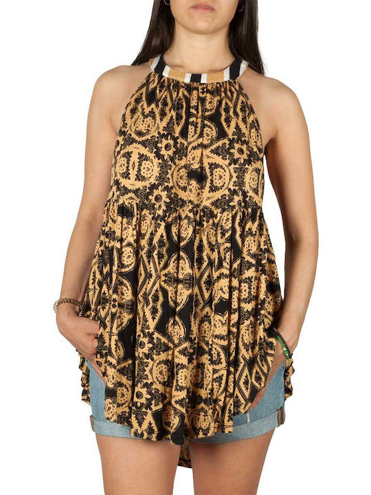 Summer Linen Tunic Sleeveless Multicolour