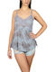 Free People Women's Blouse with Straps & V Neckline grey