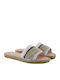 Leather Women's Flat Sandals in White Color