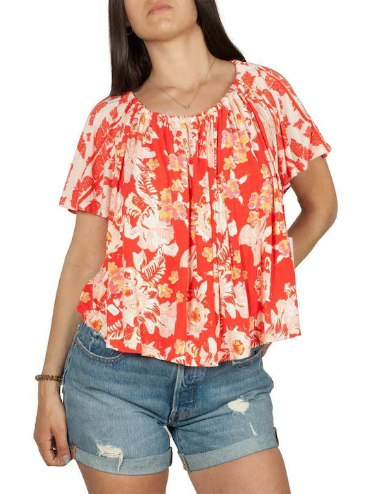 Bluza Damă Mâneci Scurte Floral