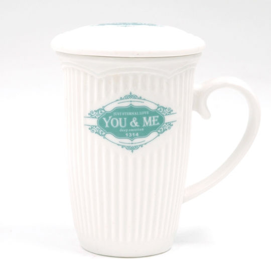 Giokas Tasos Mug Ceramic with Lid You & Me