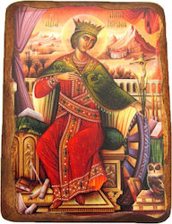 IconsGR Wooden St. Catherine Icon xcm