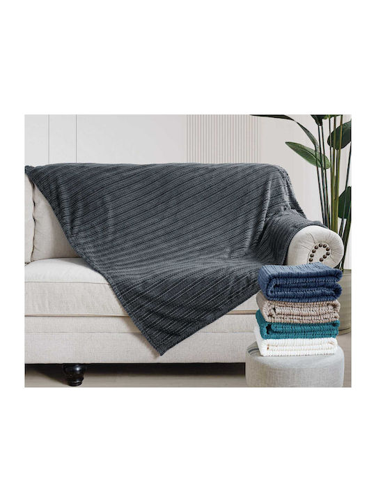 Kipper Armchair Throw Angie 150x220cm Grey