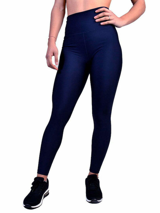 Axidwear Frauen Leggings Hochgeschnitten & Push Up Μπλε