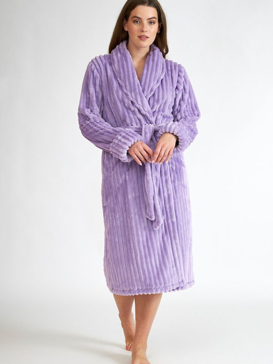 Harmony Winter Women's Fleece Robe Lila