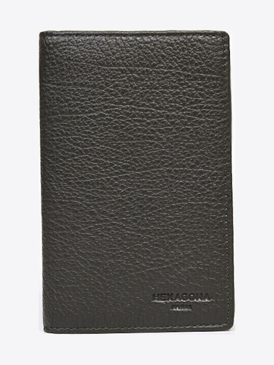 Leather Men's Wallet Cards with RFID Khaki