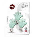 Παλάμη Plastic Hanger Kitchen Hook with Sticker Green 3pcs 5KAT13