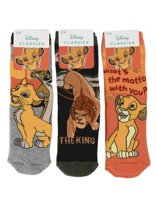Disney Kindersocken Rutschfest Lion King Multicolor 3 Paar