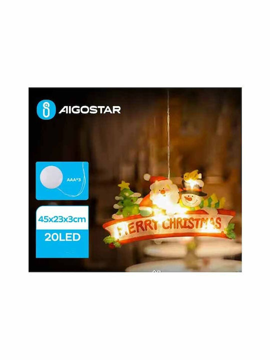 Aigostar Illuminated Christmas Plastic Figure Height 45cm Snowman