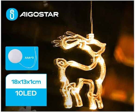 Aigostar Осветена Коледна Пластмасова Фигура Елен Височина 18см.