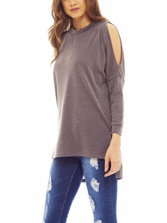 Ax Paris Blouse Gray