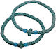 Prayer Beads Turquoise Drizzle with Turquoise Bead & Cross