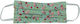 LiebeQueen Protective Mask Fabric Turquoise 2MA13 1pcs