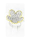 Vogue Women's Ring from Silver Gold Plated