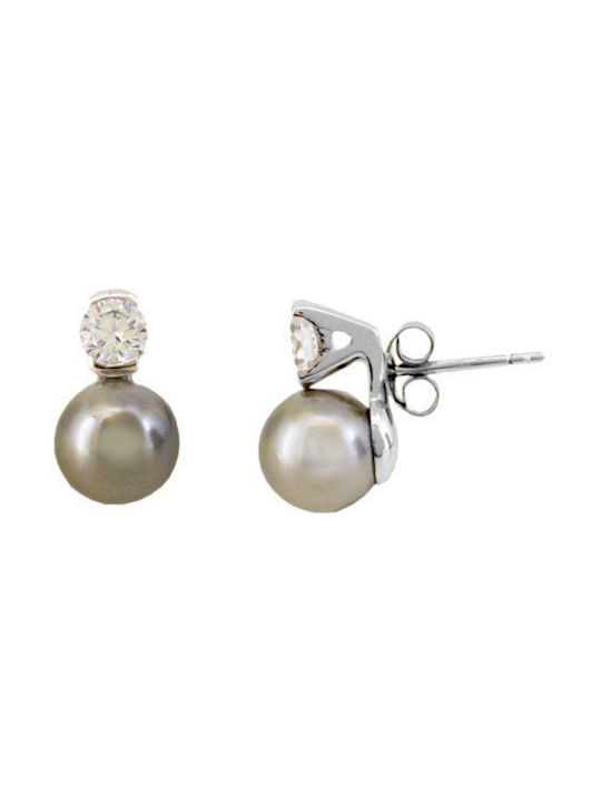 Earrings made of Silver with Stones & Pearls