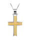 Men's Gold Cross 14K with the Crucified with Chain