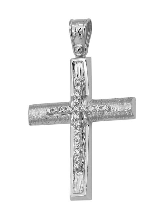 White Gold Cross 9K