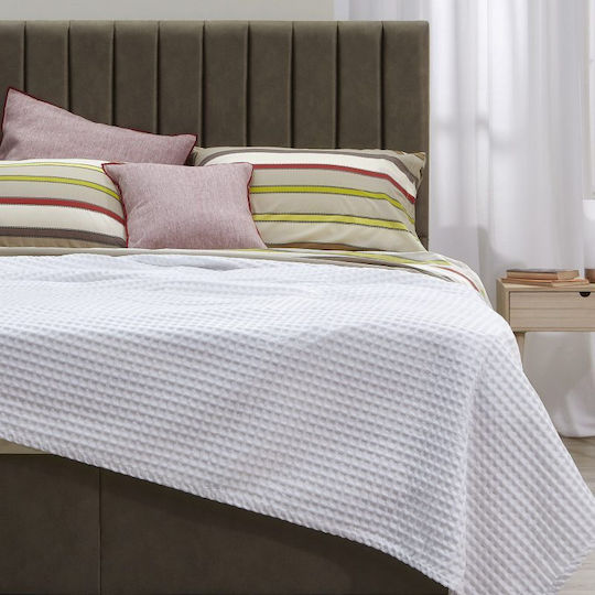Aigaion Piqué Decke Einzeln 170x240cm Weiß