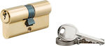 SP Souliotis Lock Cylinder 60mm (30-30) with 3 Keys Gold