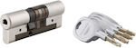 Thirard Lock Cylinder Security with 4 Keys Silver