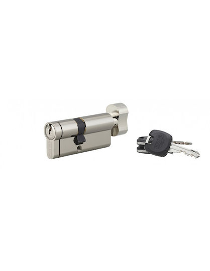 Thirard Lock Cylinder Security 70mm (40-30) with Knob and 3 Keys Silver