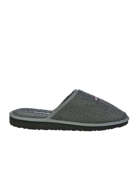 Frottee Herrenhausschuhe Gray