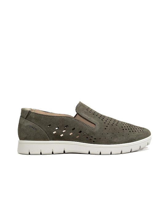 De piele Slip-on-uri pentru bărbați Verzi