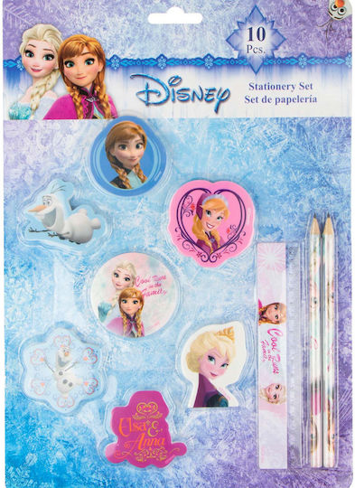Kids Licensing Kids Stationery Set with Pencil, Sharpener, Eraser and Ruler 10pcs