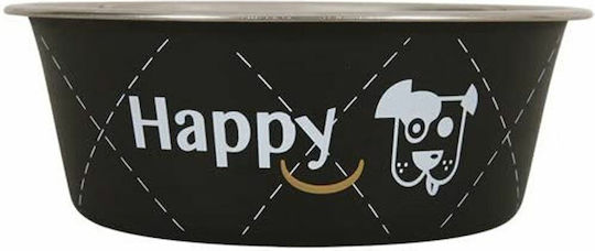 Zolux Edelstahl Schalen Futter & Wasser für Hund & Katze 1.5lt 21cm in Schwarz Farbe