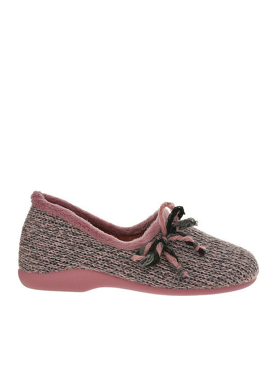 Geschlossene Damen Hausschuhe Rosa