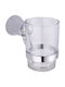 Inox Cup Holder Wall Mounted Transparent