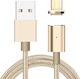 Diamandino Magnetic USB 2.0 spre micro USB Cablu Auriu 1m (DM9087465_7FE0) 1buc