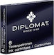 Diplomat 6 Ανταλλακτικά Μελάνια για Πένα Μαύρα