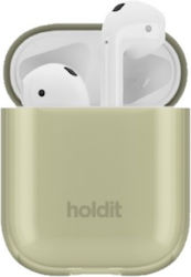 Holdit Hülle Silikon in Grün Farbe für Apple AirPods 1 / AirPods 2