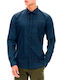 Garcia Men's Shirt Long Sleeve Cotton Blue