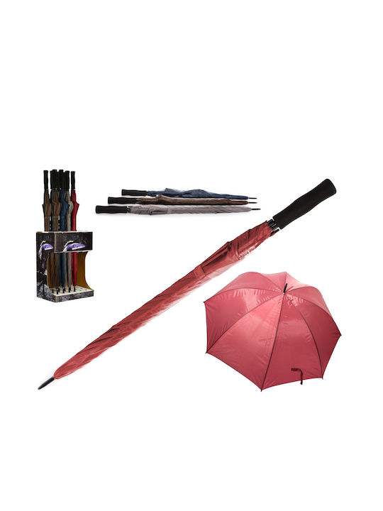 Umbrella with Walking Stick Pink