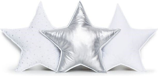 CozyDots Crib Decorative Pillow 3 Stars White 47x47cm