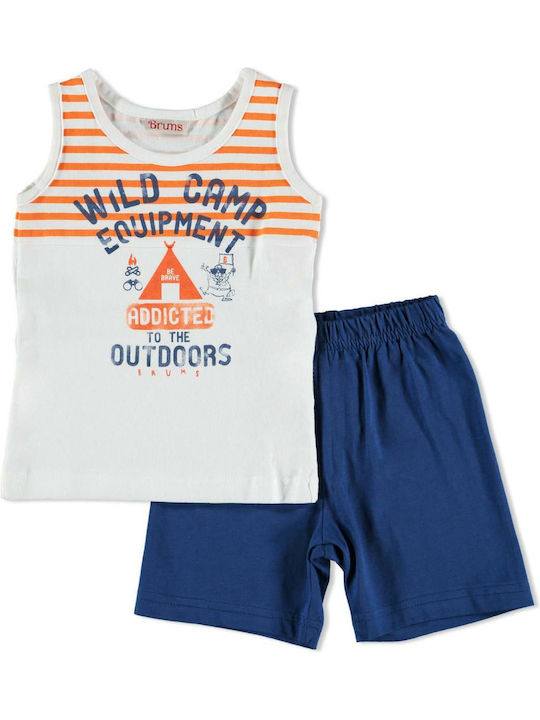 Brums Kids Set with Shorts Summer 2pcs White