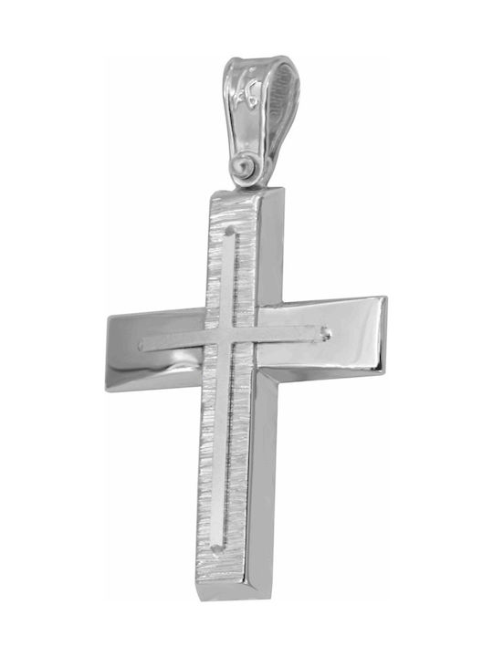 White Gold Cross 9K