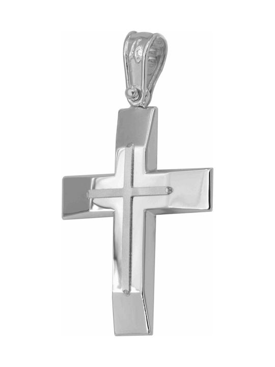 White Gold Cross 9K