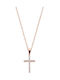 Rose Gold Plated Cross with Chain