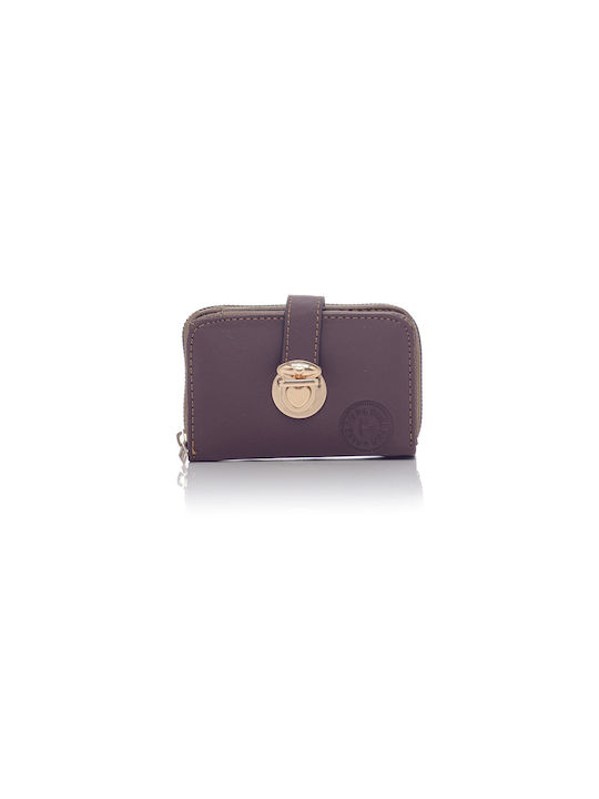 David Polo Small Women's Wallet Coins Brown