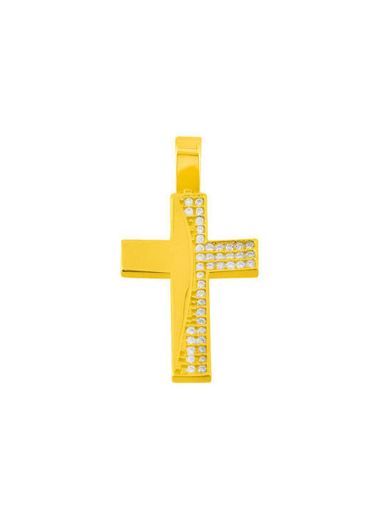 Damen Gold Kreuz 14K