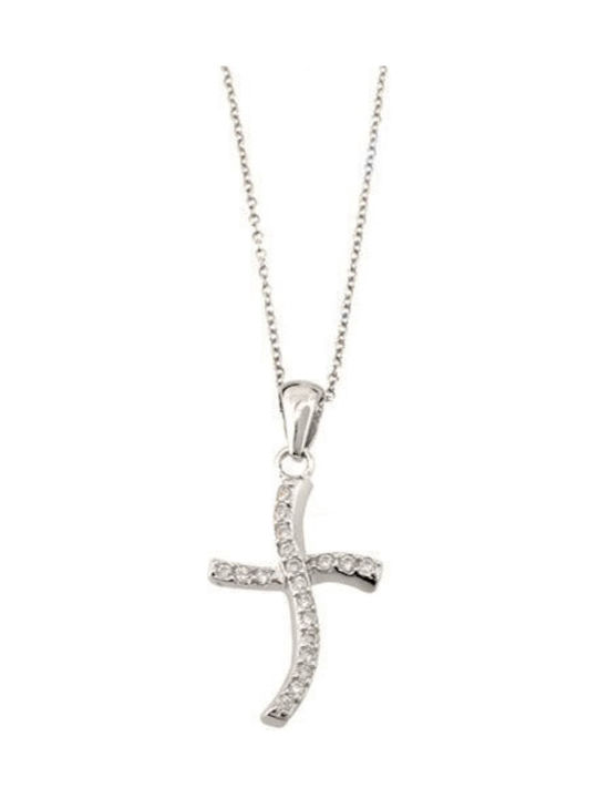 Kreuz aus Silber mit Kette