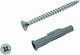 Lux Tools Dübel Ούπατ Kragen 3,2x0,6 Cm Schraube Set Schraubanker Kunststoff 6x32mm 10Stück