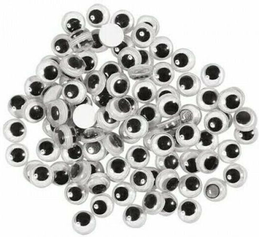 Meyco Round Αυτ/ Plastic Craft Eye Beads White 16pcs 10mm
