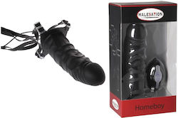Malesation Homeboy Hollow Belt Vibr Empty Likeness Belt Realistic Dildo Black 17cm